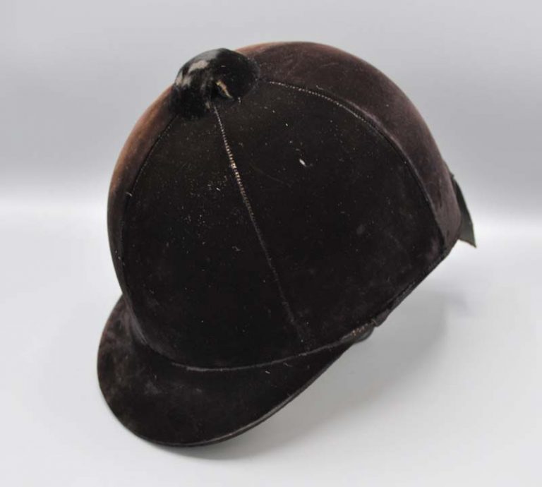 Vintage hunt cap on display at the MHHNA