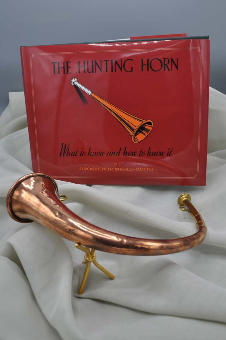 Vintage copper and brass horn that belonged to Samuel Ogle