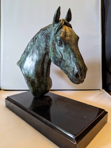 "Horse Head" Bronze Sculpture by Natalie Patricia Lasko