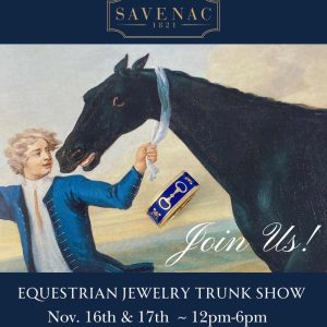 flyer for equestrian jewelry trunk show