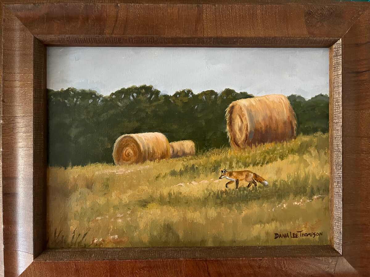 Hay Bales and Fox