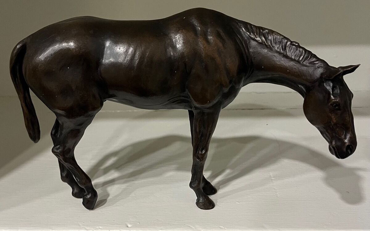Bronze of horse standing
