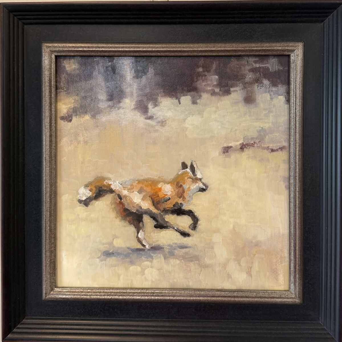 Fox running away